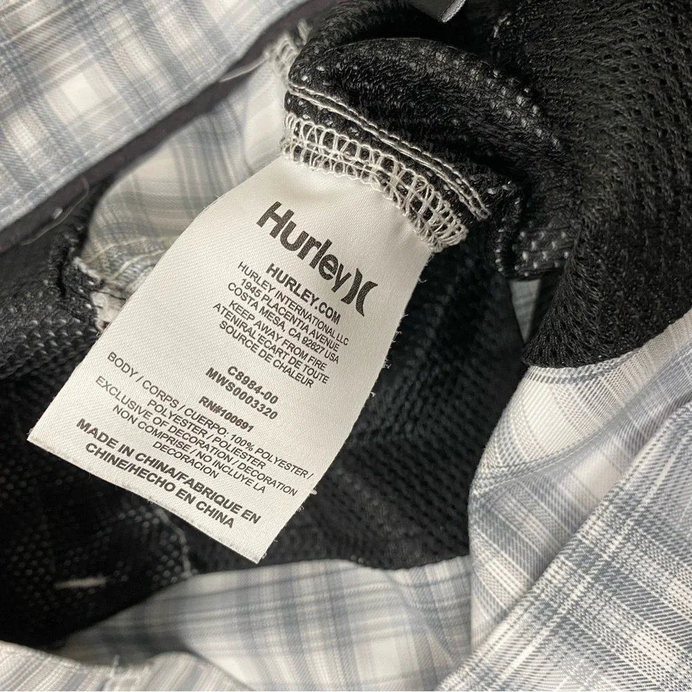 HURLEY Nike DriFit plaid shorts Mens size 36